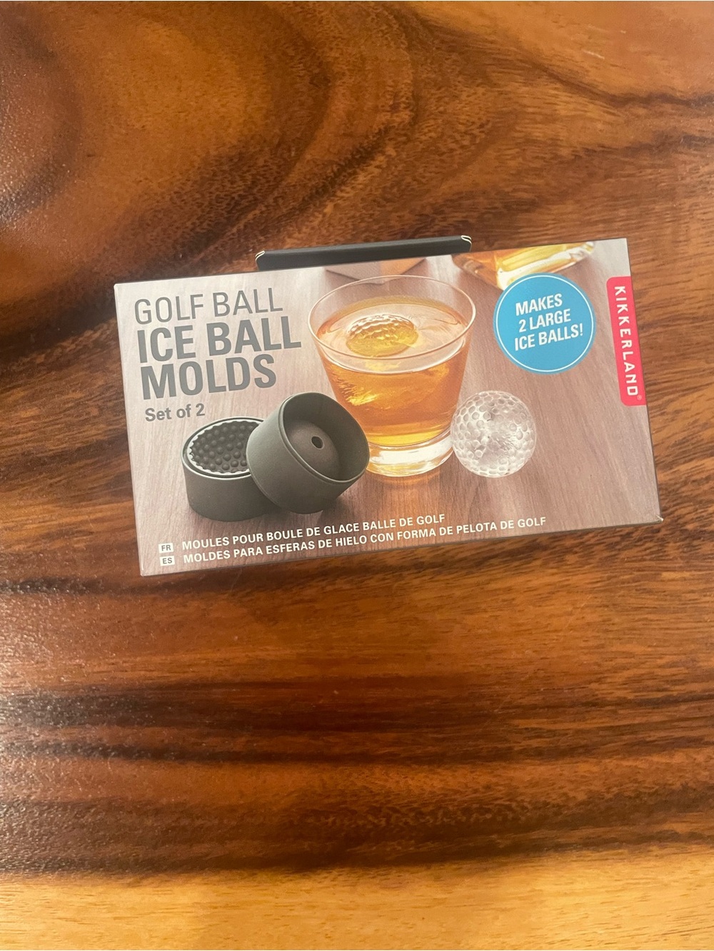 Kikkerland Gray Golf Ball Ice Sphere Molds - Set of 2